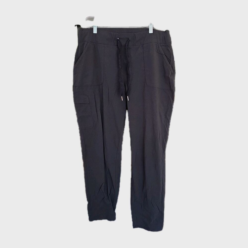 Columbia athletic pants womens XL black Cargo Pocket Lightweight Hiking Taper